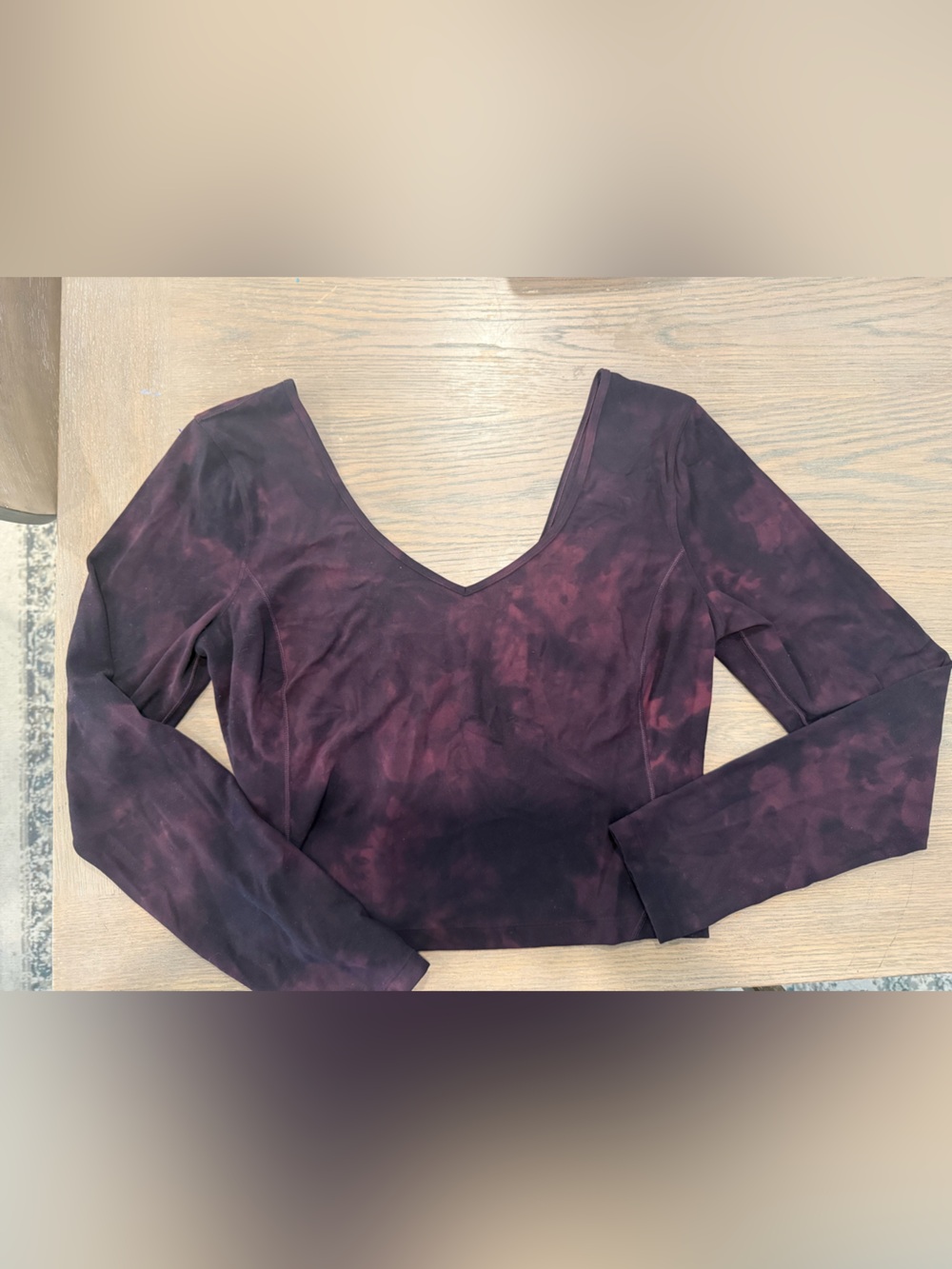 Lululemon Long Sleeve Crop Top in Deep Plum